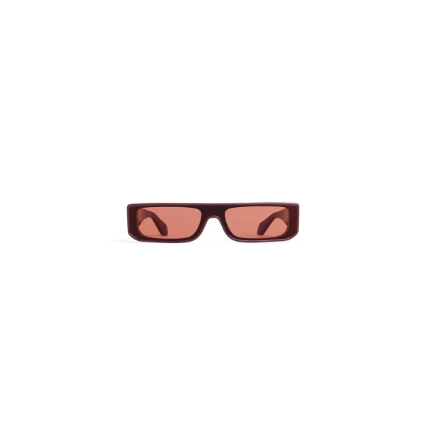 Rectangular Mask Sunglasses in Red, Sleek Frame