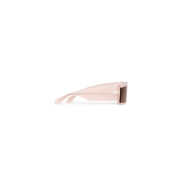 Alaia Rectangular Mask Sunglasses in Rose | Sunglasses | Coveti
