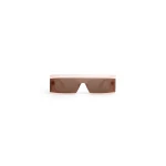 Alaia Rectangular Mask Sunglasses in Rose | Sunglasses | Coveti
