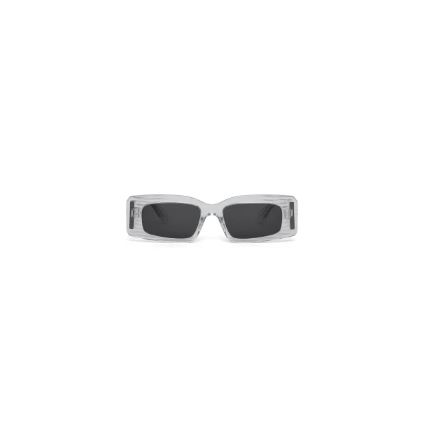Alaia Rectangular Sunglasses in Crystal | Sunglasses | Coveti