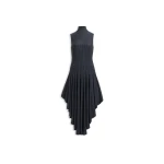 Alaia Sculpting Pointed Dress in Dark Grey | Midi Dresses | Coveti