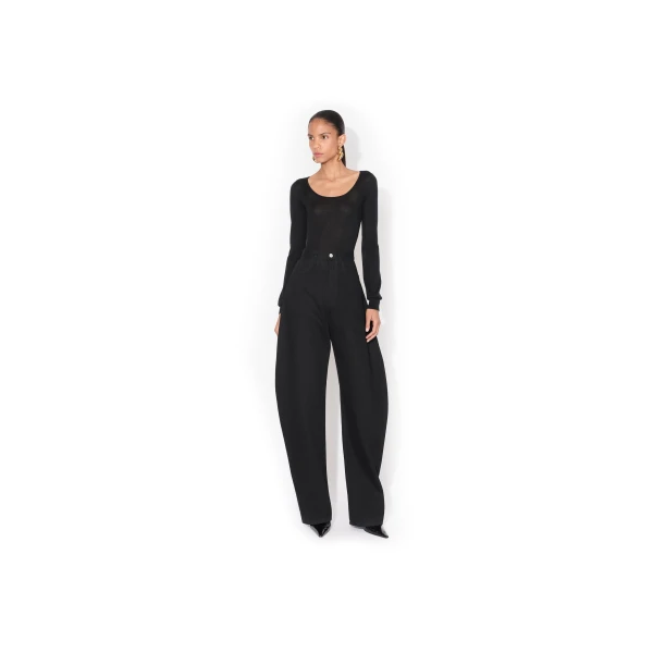 Alaia Second-Skin Cashmere Bodysuit in Black | Bodysuit | Coveti