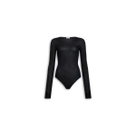 Alaia Second-Skin Cashmere Bodysuit in Black | Bodysuit | Coveti