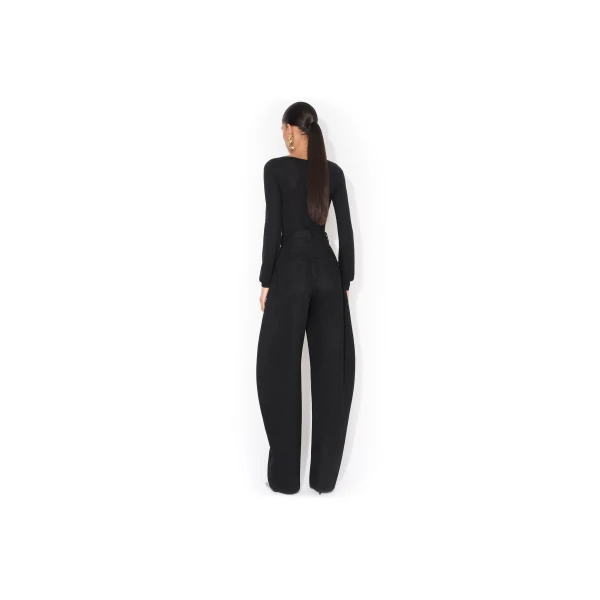 Alaia Second-Skin Cashmere Bodysuit in Black | Bodysuit | Coveti