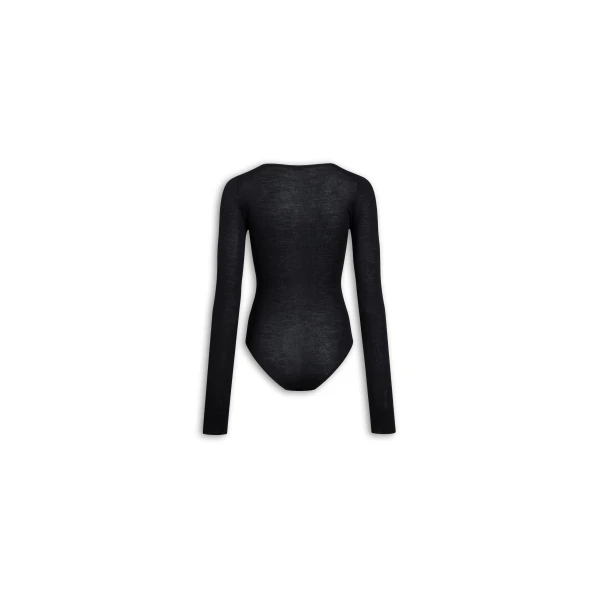 Alaia Second-Skin Cashmere Bodysuit in Black | Bodysuit | Coveti