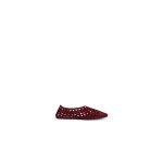 Alaia Slippers Vienne in Suede Calfskin, Cherry | Flats | Coveti
