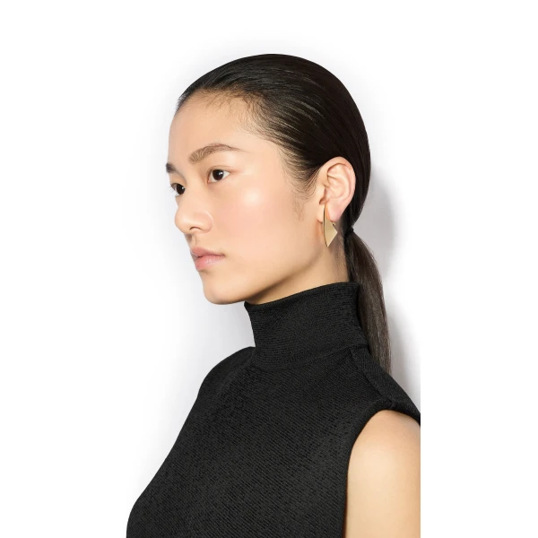 Alaia Small Edge Earrings in Gold | Earrings | Coveti