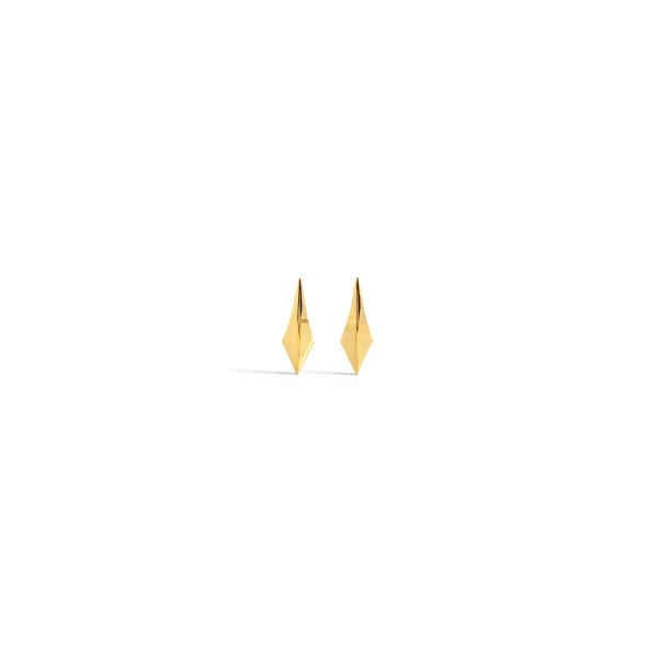 Alaia Small Edge Earrings in Gold | Earrings | Coveti