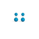 Alaia Sphere Small Pendant Earrings in Turquoise | Earrings | Coveti