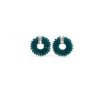 Alaia Spiral Hoop Earrings in China Blue | Earrings | Coveti