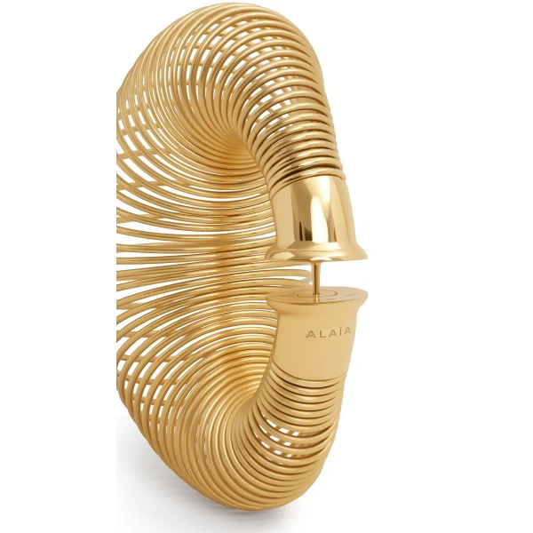 Alaia Spiral Hoop Earrings in Gold | Earrings | Coveti
