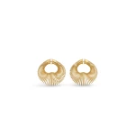 Alaia Spiral Hoop Earrings in Gold | Earrings | Coveti