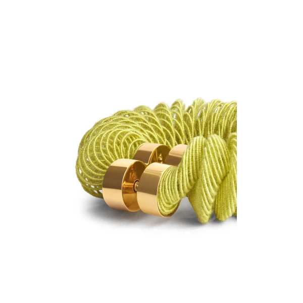 Alaia Spiral Hoop Earrings in Lemon Yellow | Earrings | Coveti