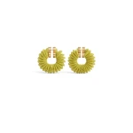 Alaia Spiral Hoop Earrings in Lemon Yellow | Earrings | Coveti