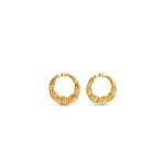 Alaia Spiral Square Hoops in Gold | Earrings | Coveti
