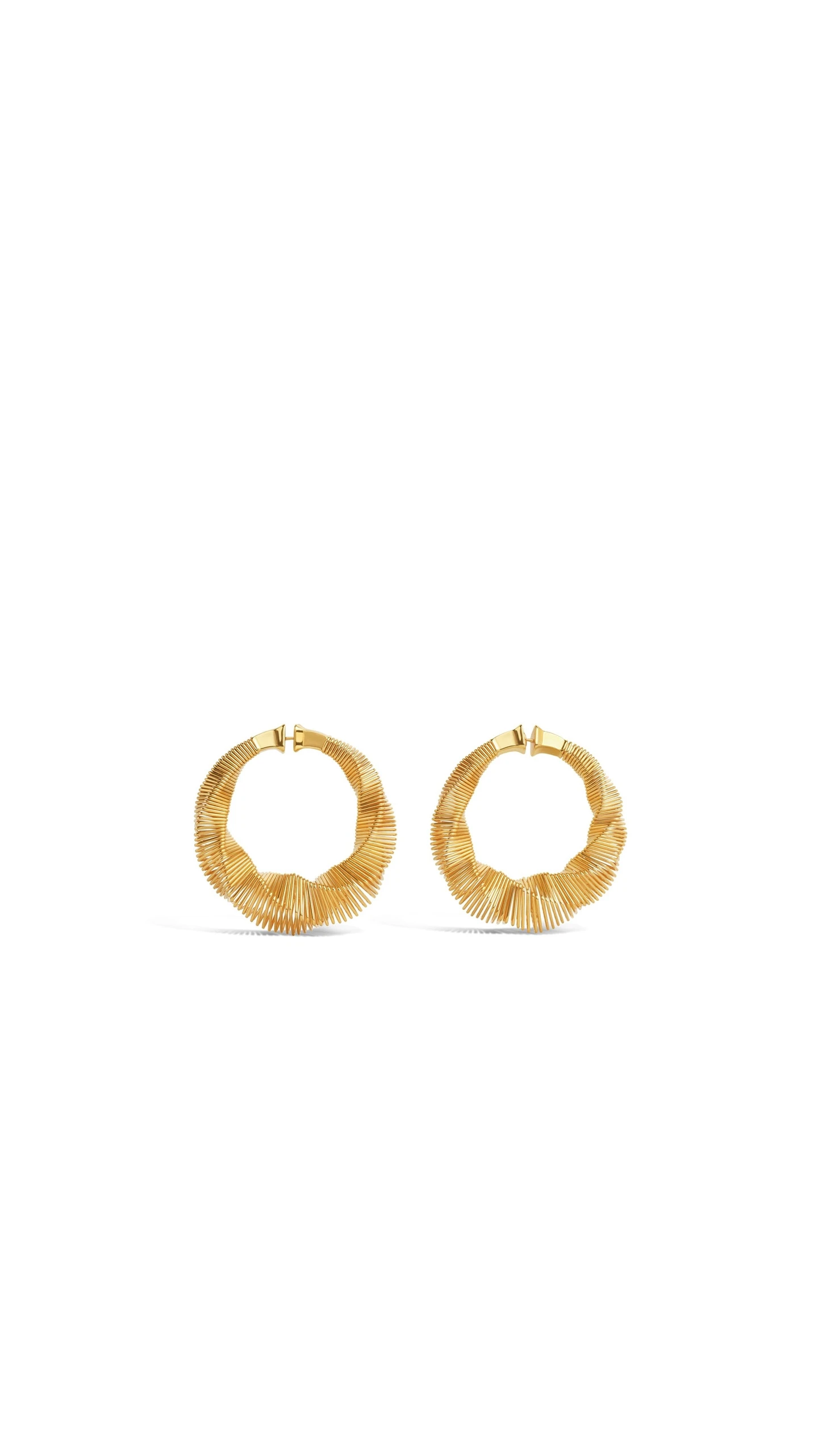 Alaia Square Spiral Small Hoops in Gold Alaia Square Spiral Small Hoops in Gold | Earrings | Coveti