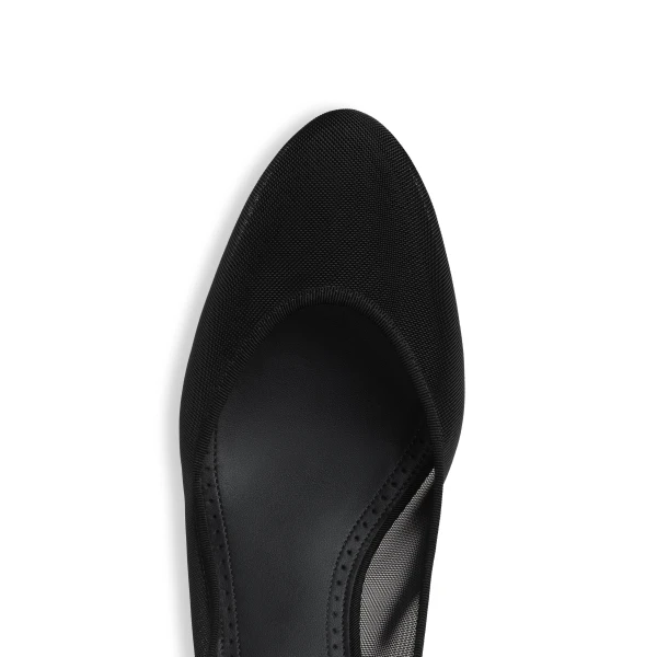 Alaia Strappy Pumps in Mesh, Black, 60 mm | Heels | Coveti