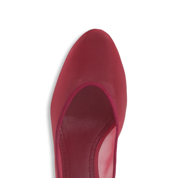 Alaia Strappy Pumps in Mesh, Coral | Heels | Coveti