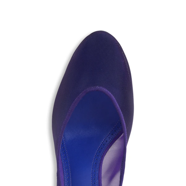 Alaia Strappy Pumps in Mesh, Iris | Heels | Coveti