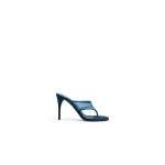Alaia Thong Mules in Mesh, Faded Blue | Mules | Coveti