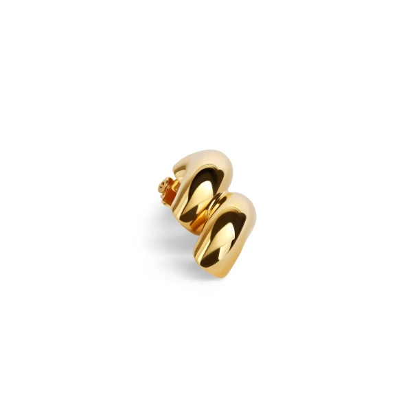 Alaia Torsion Clip Earrings in Gold | Earrings | Coveti