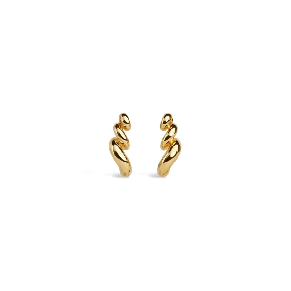 Torsion Earrings in Gold