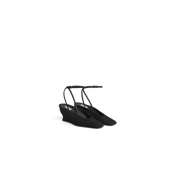 Alaia Wave Pumps in Suede, Black | Heels | Coveti