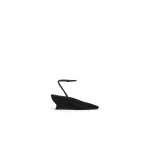 Alaia Wave Pumps in Suede, Black | Heels | Coveti