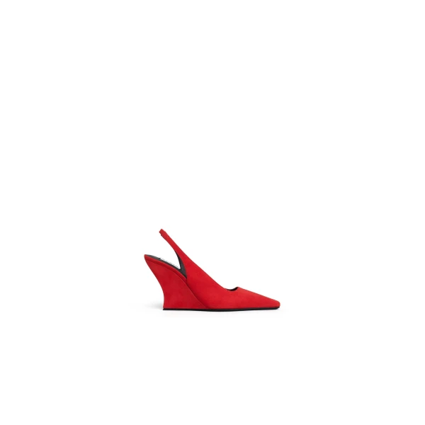 Wave Slingbacks in Suede, Burnt Orange
