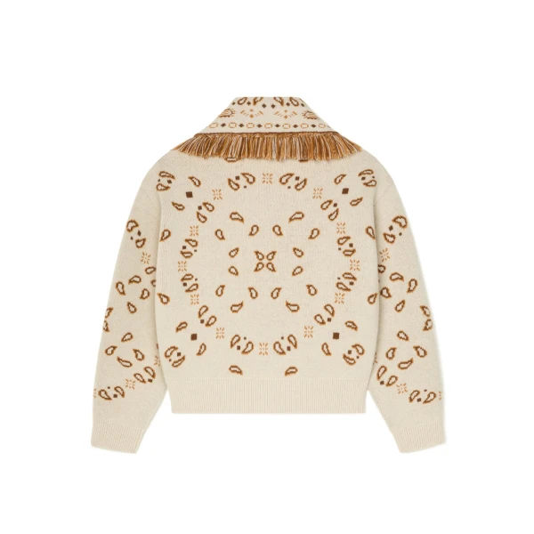 Alanui Bandana Jacquard Cardi-Bomber in Canvas Multicolour