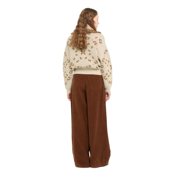 Alanui Bandana Jacquard Cardi-Bomber in Canvas Multicolour