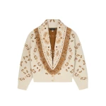 Alanui Bandana Jacquard Cardi-Bomber in Canvas Multicolour | Cardigan | Coveti