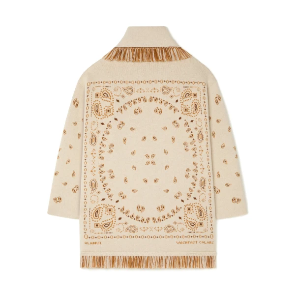 Alanui Bandana Jacquard Cardigan in Canvas Multicolour