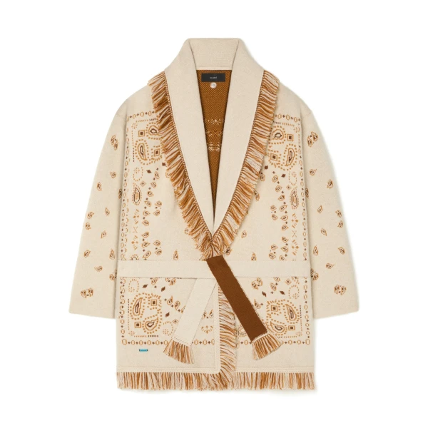 Alanui Bandana Jacquard Cardigan in Canvas Multicolour