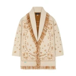 Alanui Bandana Jacquard Cardigan in Canvas Multicolour | Cardigan | Coveti
