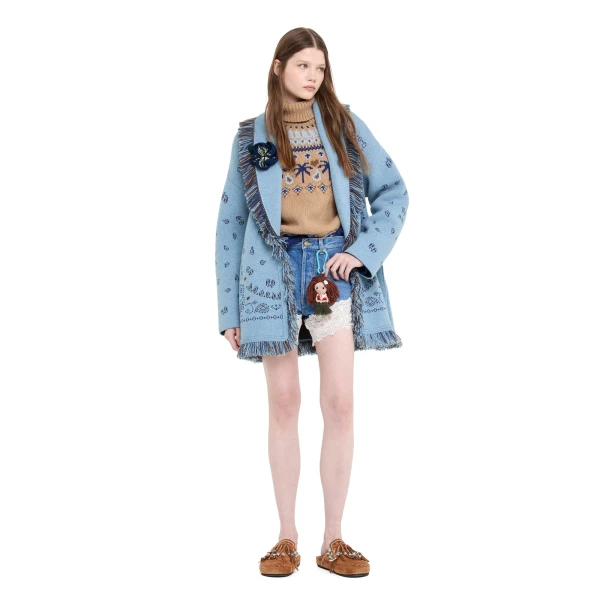 Alanui Bandana Jacquard Cardigan in Onda Multicolour