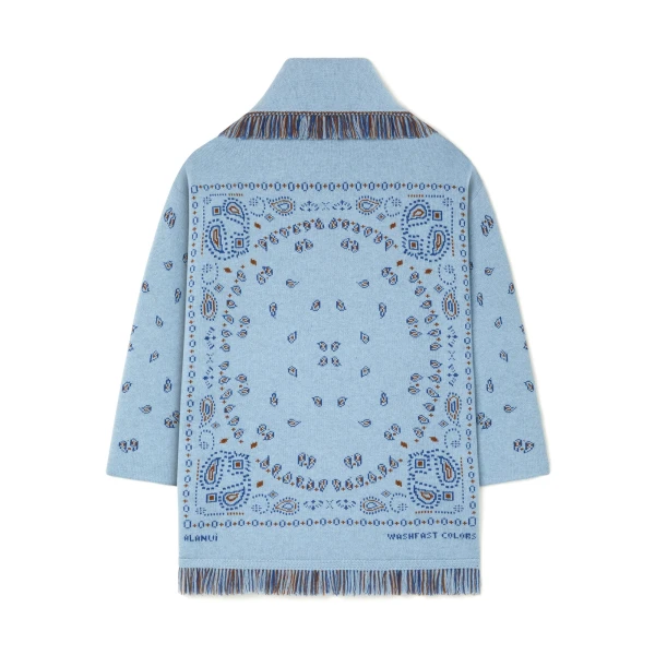 Alanui Bandana Jacquard Cardigan in Onda Multicolour