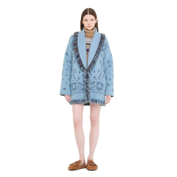 Alanui Bandana Jacquard Cardigan in Onda Multicolour