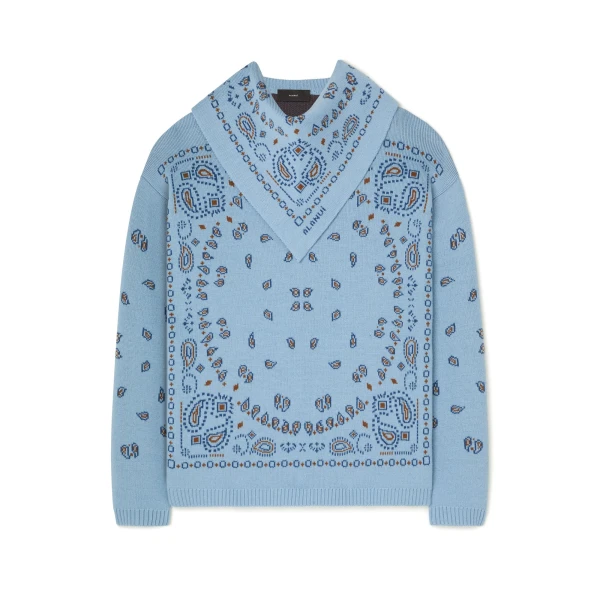 Alanui Bandana Jacquard Sweater in Onda Multicolour | Sweaters | Coveti
