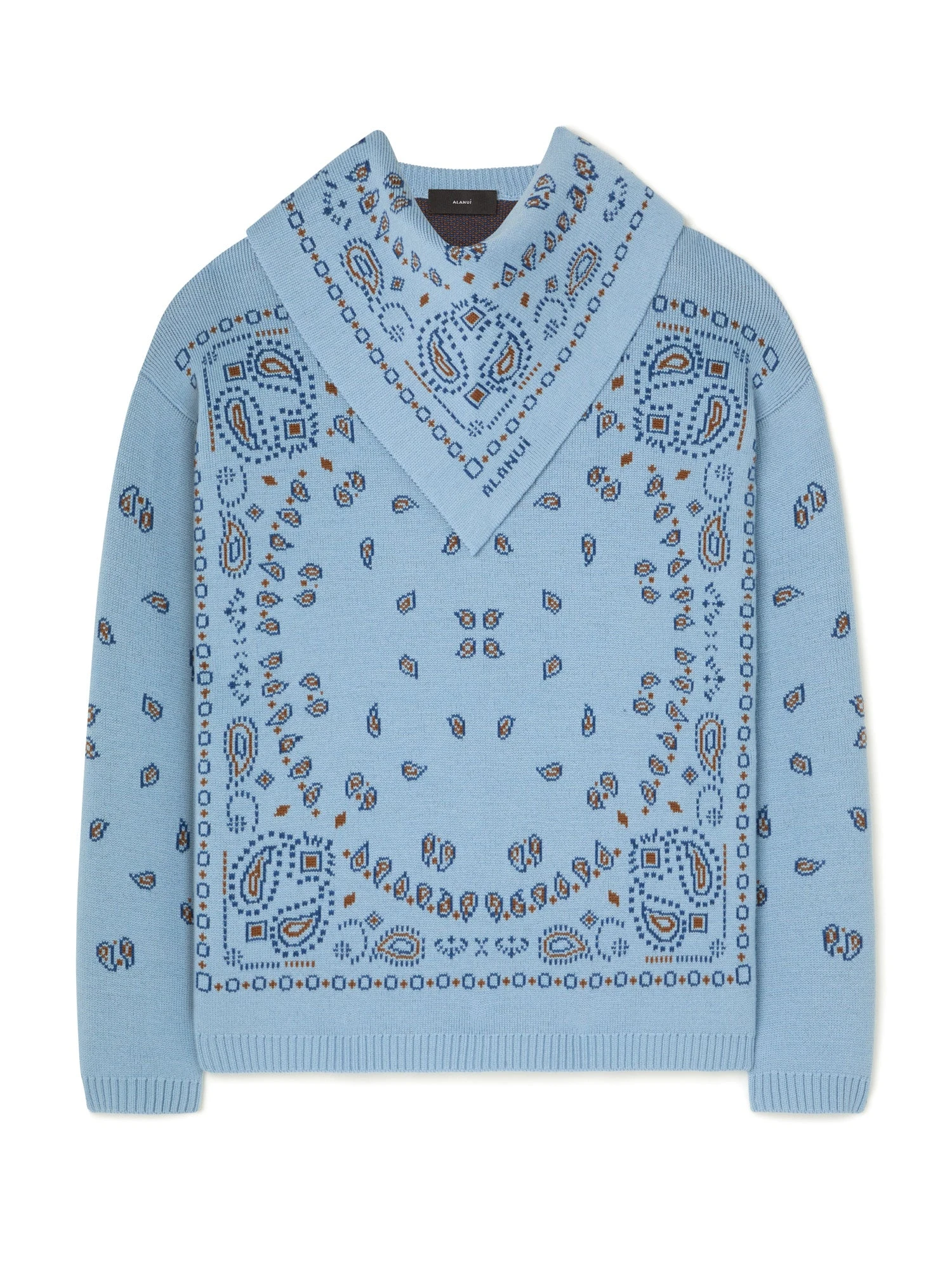 Alanui Bandana Jacquard Sweater in Onda Multicolour Alanui Bandana Jacquard Sweater in Onda Multicolour | Sweaters | Coveti