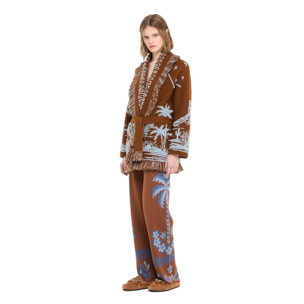 Alanui Canyon Spirit Cardigan in Tabacco and Onda