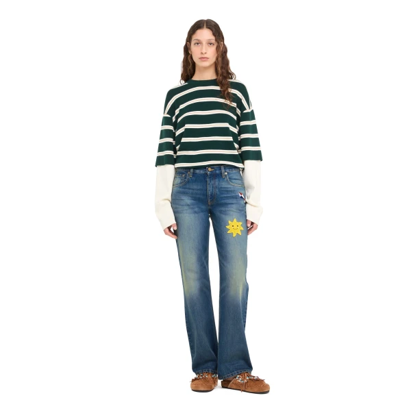 Alanui Casa Alanui Regular Denim Pants in Vintage Medium Wash
