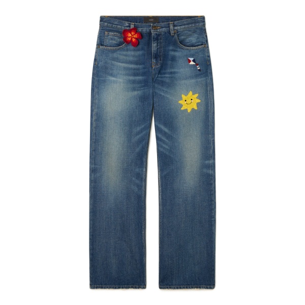 Casa Alanui Regular Denim Pants in Vintage Medium Wash
