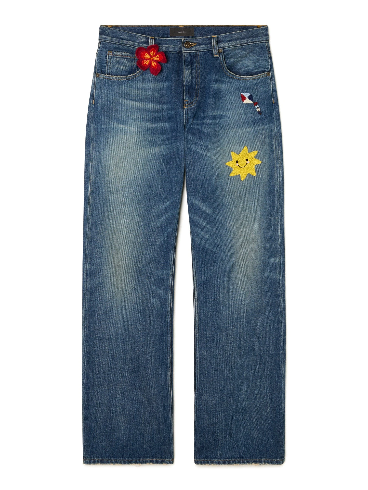 Alanui Casa Alanui Regular Denim Pants in Vintage Medium Wash Alanui Casa Alanui Regular Denim Pants in Vintage Medium Wash | Denim | Coveti
