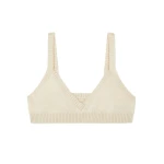 Alanui Cashmere Bralette in White | Cropped Top | Coveti