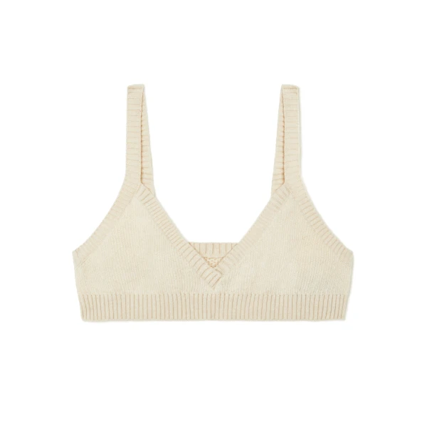 Cashmere Bralette in White