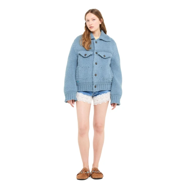 Alanui Chunky Trucker Jacket in Onda