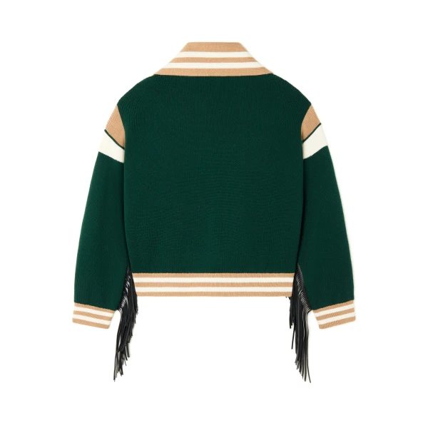 Alanui College Of Aloha Cardi-Bomber in Evergreen Multicolour