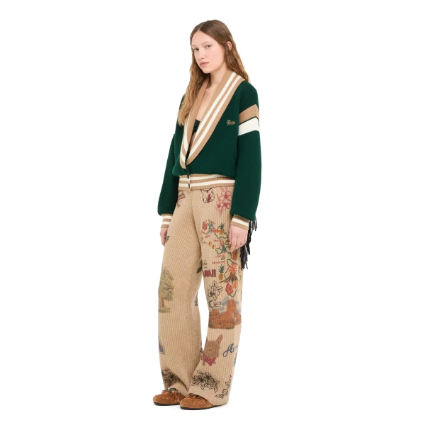 Alanui College Of Aloha Cardi-Bomber in Evergreen Multicolour