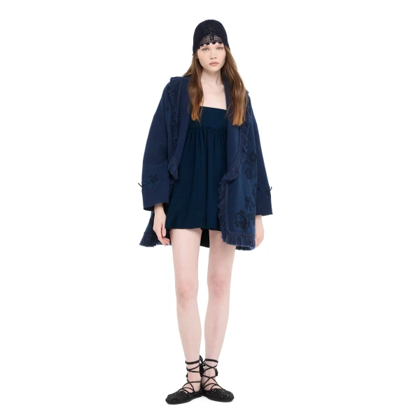 Alanui College Of Aloha Dress in Midnight Blue